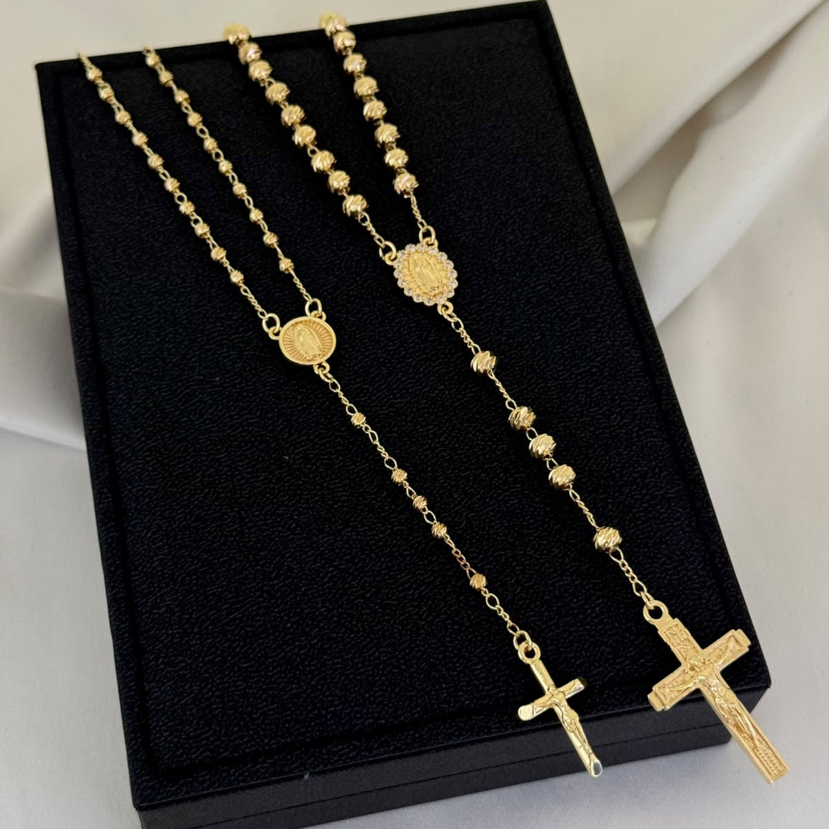 2 Rosarios en Oro Laminado 18k para Pareja
