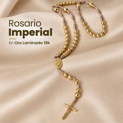 Rosario Imperial en Oro Laminado 18k | Tejido a Mano + Envío Gratis