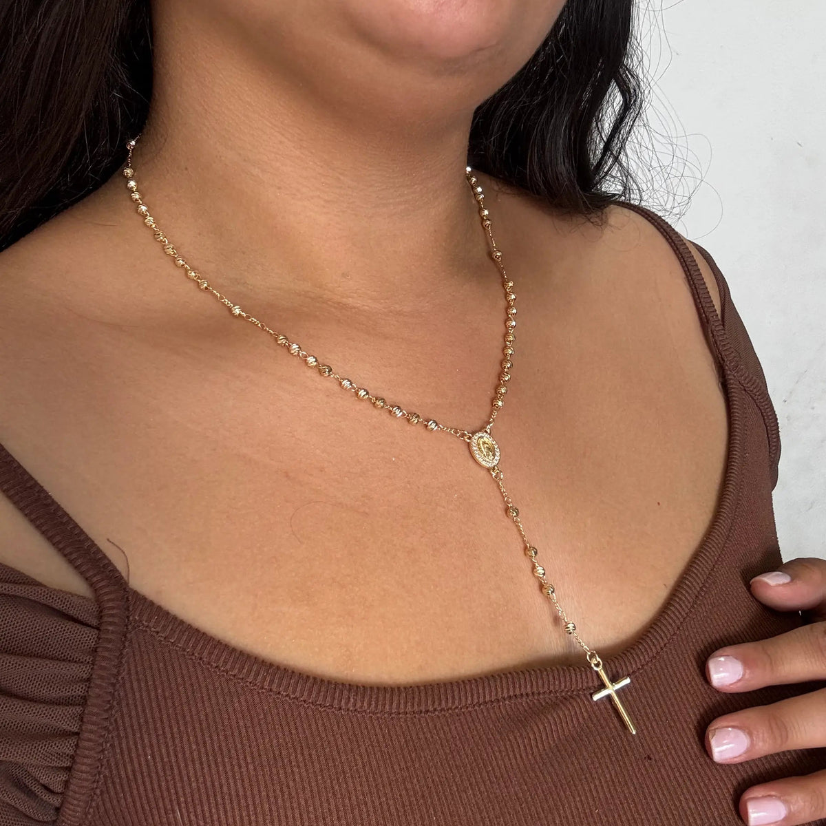 2 Rosarios en Oro Laminado 18k para Pareja