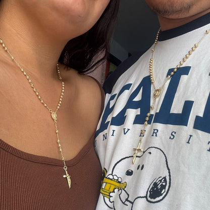 2 Rosarios en Oro Laminado 18k para Pareja